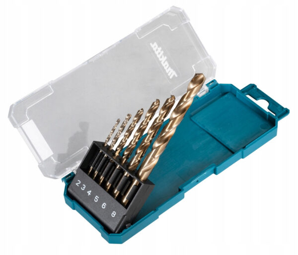 Zestaw wierteł HSS-Co, 6 szt. 2,0 / 3,0 / 4,0 / 5,0 / 6,0 / 8,0 mm MAKITA