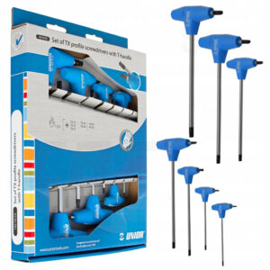Zestaw wkrętaków Torx TX10-TX45 7szt. o profilu TX z uchwytem T w kartonie Unior  193TXCS UNIOR