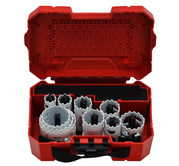 Zestaw otwornic Bi-metal 14 sztuk do drewna stali 19-57mm trzpień MILWAUKEE - obrazek 3