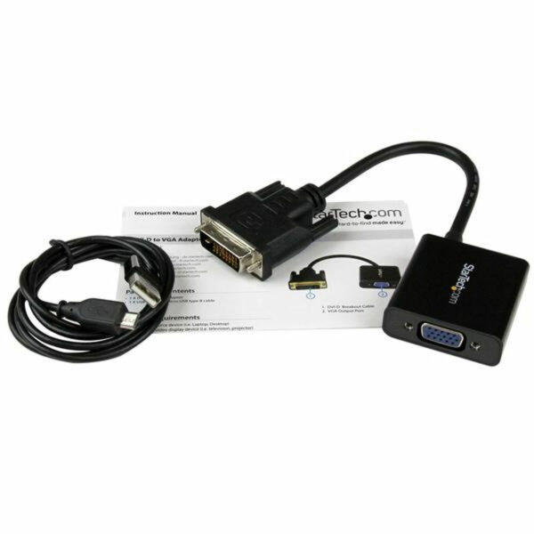 Adapter DVI-D na VGA Startech DVI2VGAE             0,19 m Czarny - obrazek 4