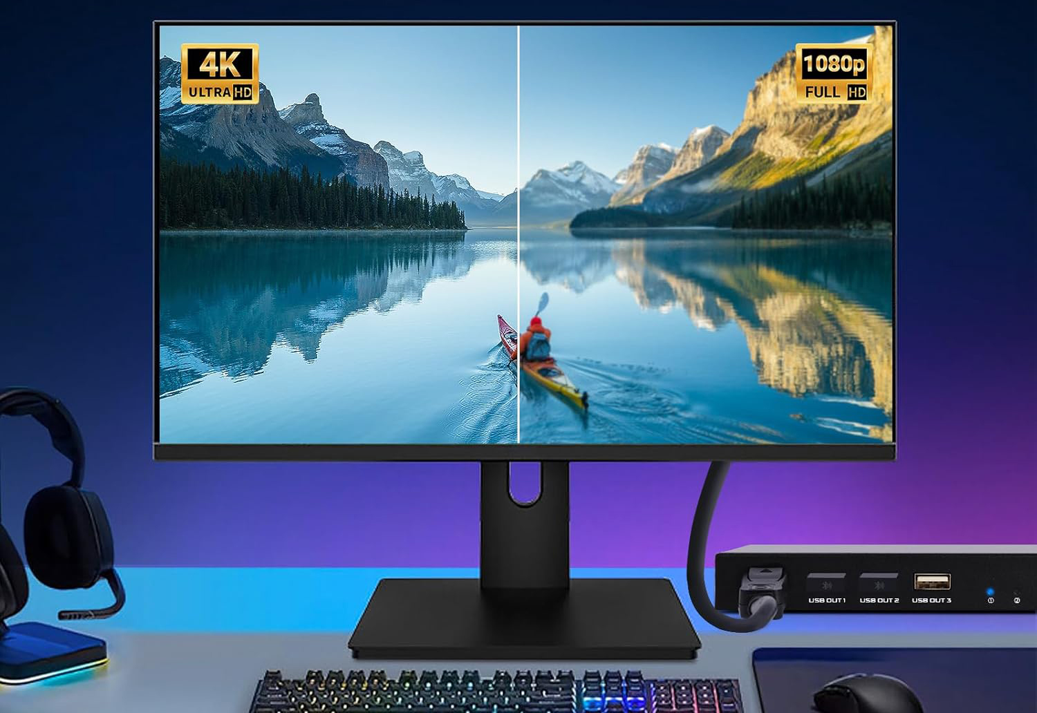 Przełącznik KVM TCNEWCL Przełącznik DisplayPort 4 porty, 4K, 60 Hz DP, USB - obrazek 7