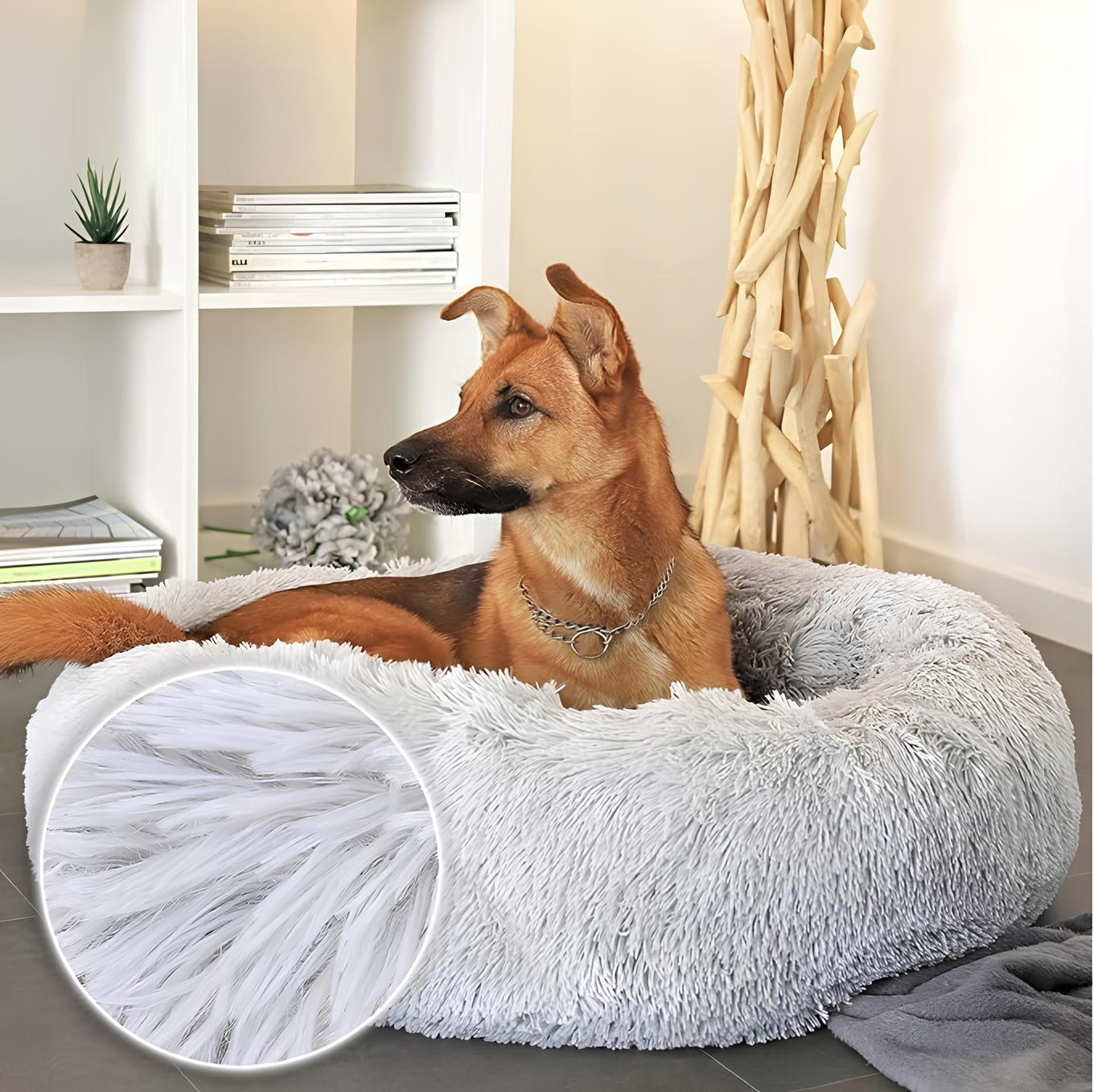 Poduszka dla psa Puppy Love, szerokość 100 cm, jasnoszara - obrazek 3