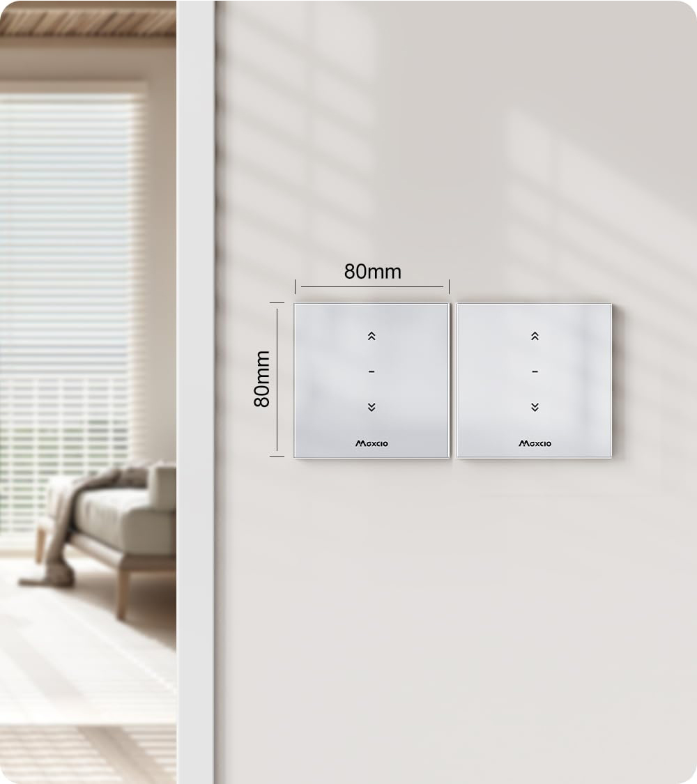 NIEKOMPLETNY WiFi włącznik rolet 80x80mm Maxcio WF-CS01 Alexa Google sterowanie - obrazek 3