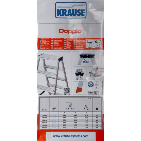 4-stopniowa składana drabina Krause 120403 Srebrzysty Aluminium - obrazek 5