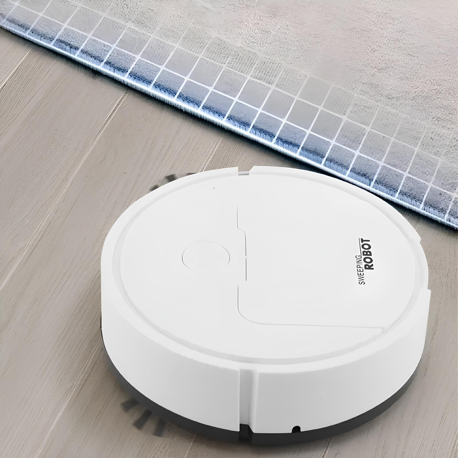 Robot sprzątający mini biały 400 mAh 3,7 V automatyczny odkurzacz do codziennego zbierania kurzu na małych powierzchniach - obrazek 4