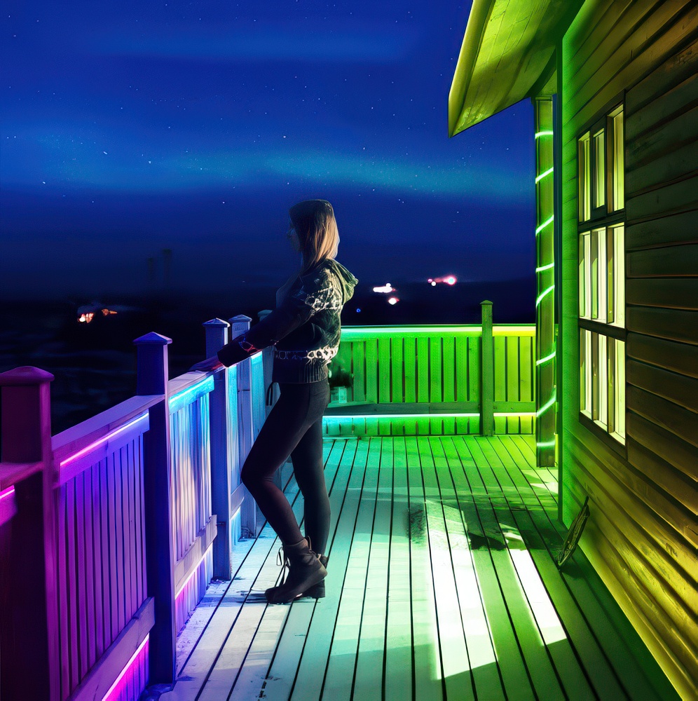 Taśma LED RGB 30 m IP68 wodoodporna na zewnątrz z pilotem i sterowaniem Bluetooth - obrazek 4