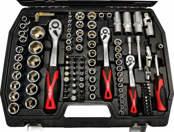 ZESTAW KLUCZY NASADOWYCH Z GRZECHOTKĄ DLA MECHANIKA AIRPRESS 171 SZT - obrazek 5