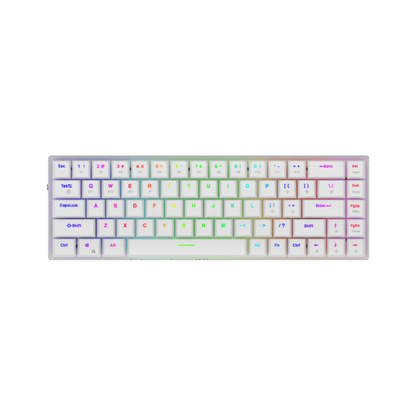 AQIRYS Klawiatura mechaniczna 65%/68 klawiszy Dual Mode: Wirelles&BT+Wired AGENA white - obrazek 16