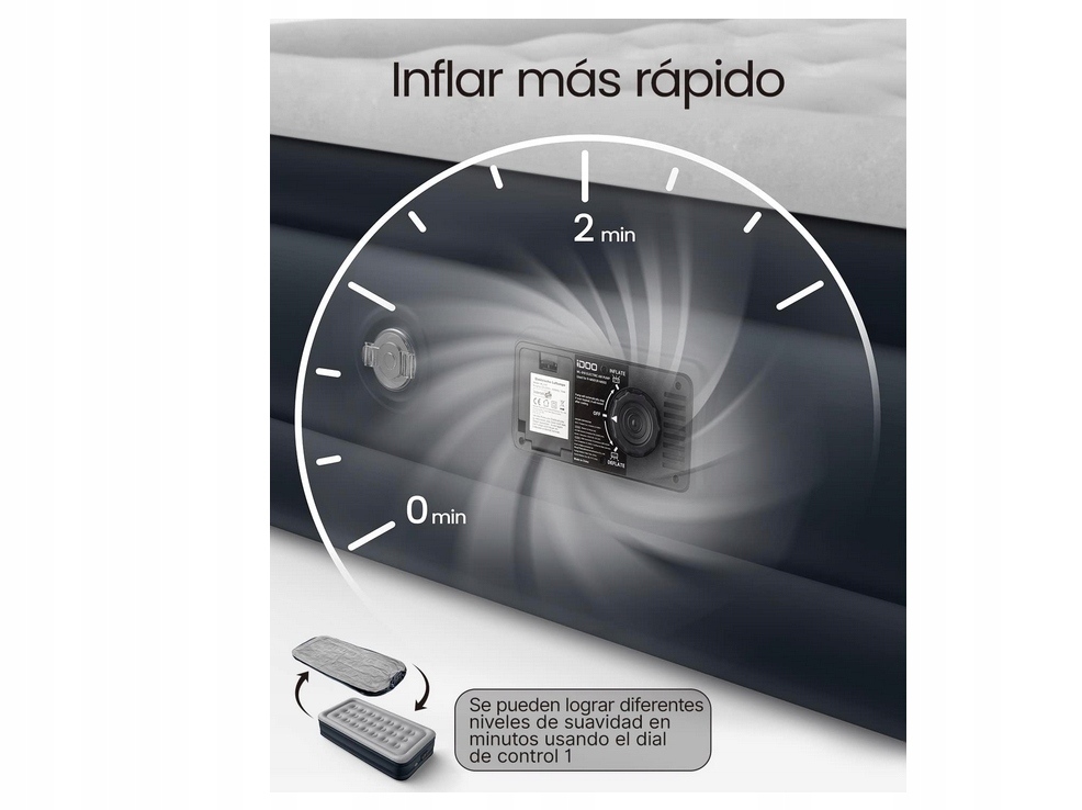 Materac jednoosobowy Idoo R-M001 190 x 99 x 46 cm, Po naprawie - obrazek 4