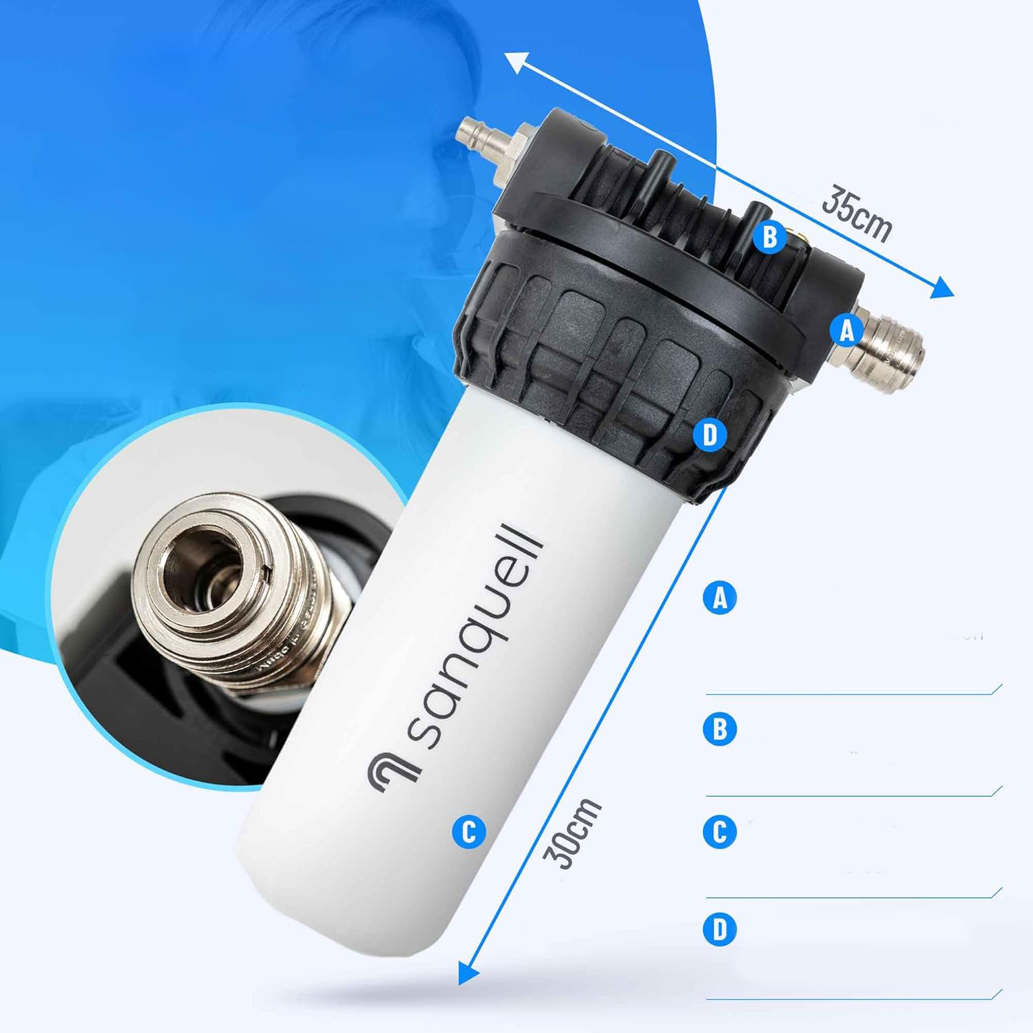 UŻYWANE Filtr pod zlew Sanquell premium 8 l/min usuwa ołów leki plastik - obrazek 5