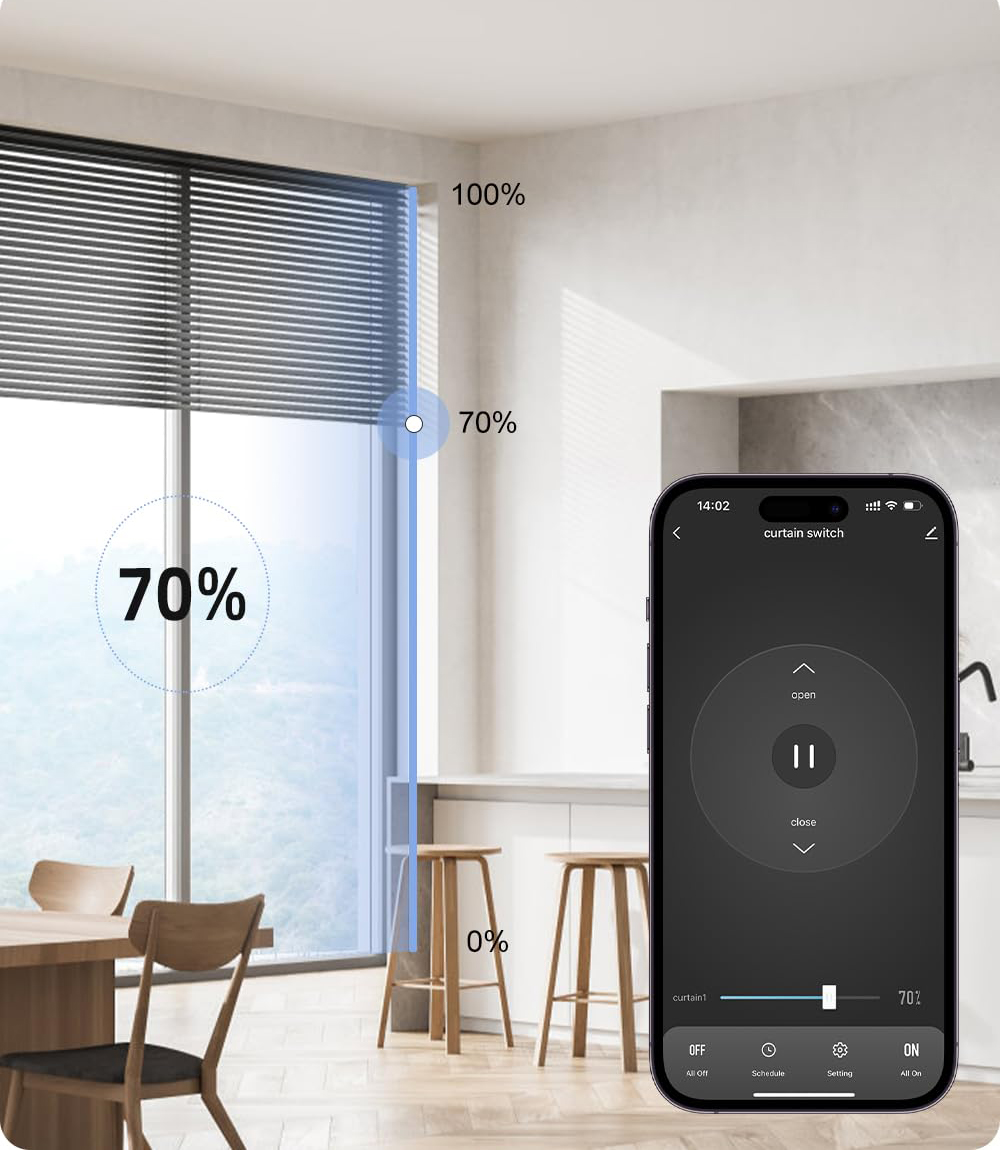 NIEKOMPLETNY WiFi włącznik rolet 80x80mm Maxcio WF-CS01 Alexa Google sterowanie - obrazek 5