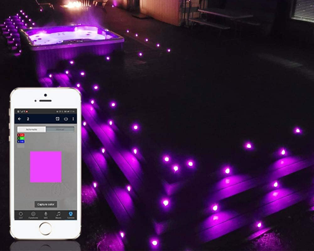 Używany Lampa SUBOSI, Wi-Fi (RGB + ciepła biel), IP67, kpl 10 szt. - obrazek 2