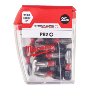 Bit Milwaukee bity udarowe PH2 25 mm Shockwave Impact Duty zestaw 25 sztuk