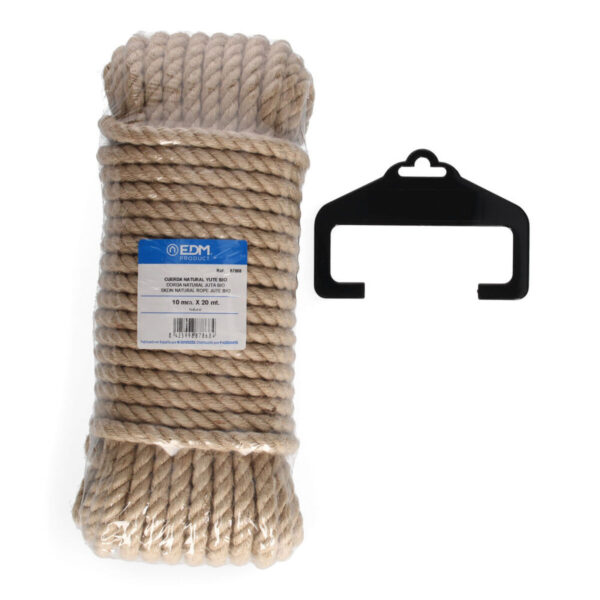 Zwój linki plecionej EDM 87868 Naturalny Juta 20 m - obrazek 2
