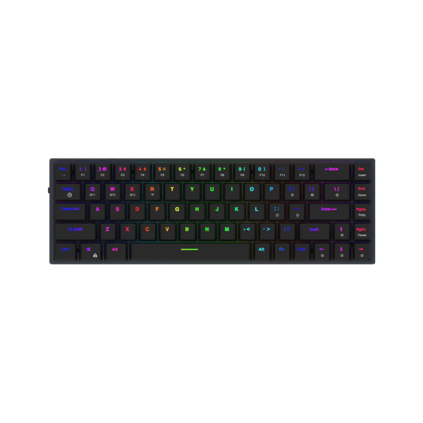 AQIRYS Klawiatura mechaniczna 65%/68 klawiszy Dual Mode: Wirelles&BT+Wired AGENA black - obrazek 16