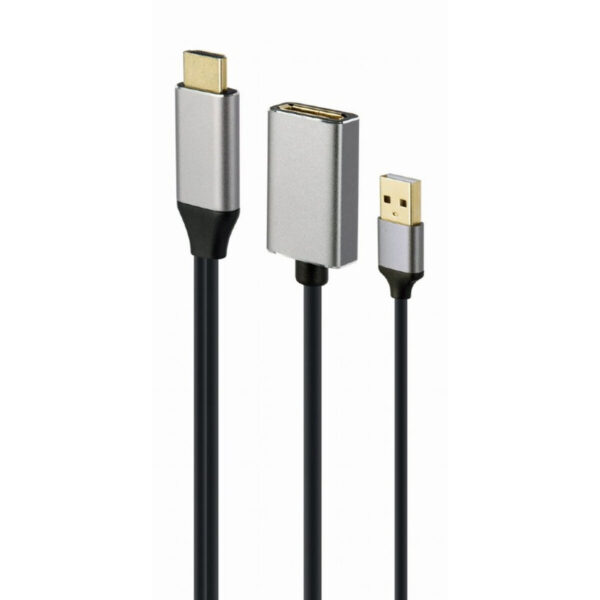 Adapter DisplayPort na HDMI GEMBIRD A-HDMIM-DPF-02 Czarny 4K Ultra HD (1 Sztuk) - obrazek 2