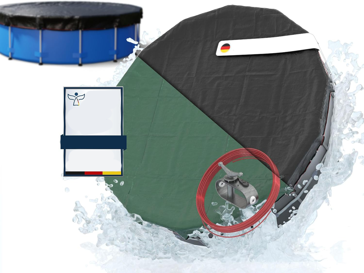 Pokrywa basenowa Planenfux PP01 366cm (do 320-366 cm) Rozmiar: 420 cm