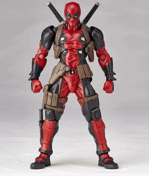Figurka ruchoma DeadPool 15cm zestaw akcesoria ruchoma figurka z bronią i dodatkami, kolekcjonerska zabawka - obrazek 2