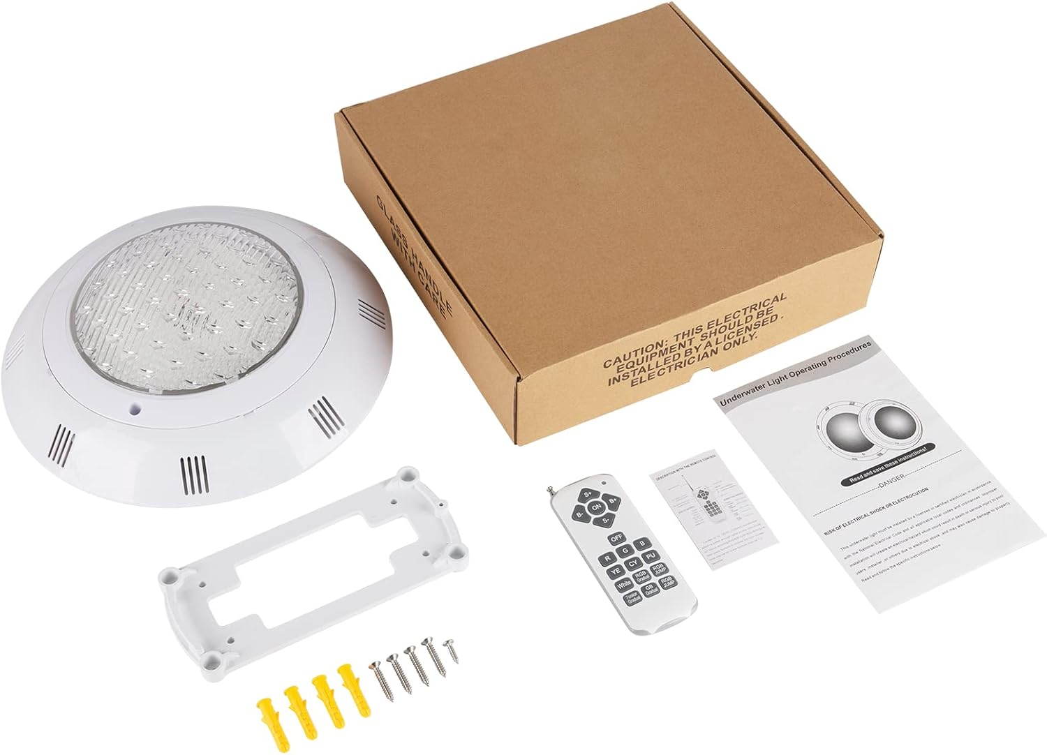 Podwodne oświetlenie basenowe Kingwen LED RGBW 38 W IP68 12 V, Używany - obrazek 7