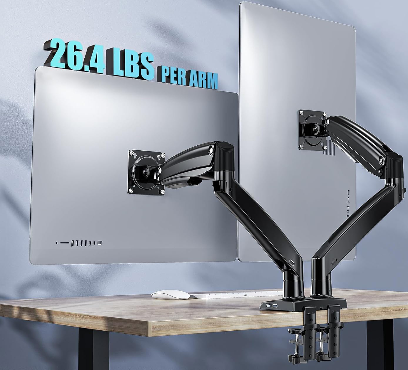 POWYSTAWOWY Uchwyt do dwóch monitorów HUANUO HNDS12 15-35" do 12 kg - obrazek 2
