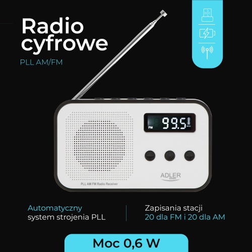AD 1907 Radio cyfrowe PLL AM / FM - obrazek 10