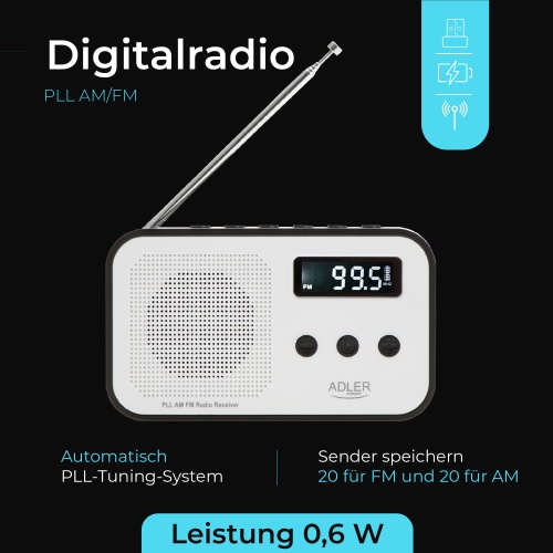 AD 1907 Radio cyfrowe PLL AM / FM - obrazek 13