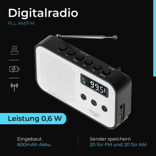 AD 1907 Radio cyfrowe PLL AM / FM - obrazek 14