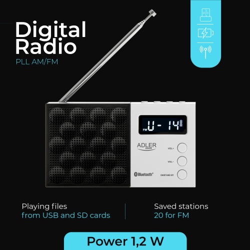 AD 1908 Radio cyfrowe PLL AM/FM - obrazek 10