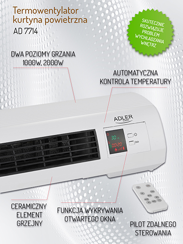 AD 7714 Termowentylator - kurtyna powietrzna - obrazek 7