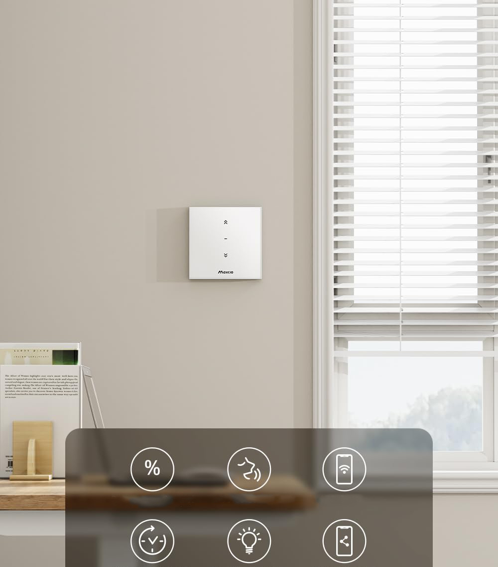 NIEKOMPLETNY WiFi włącznik rolet 80x80mm Maxcio WF-CS01 Alexa Google sterowanie - obrazek 2