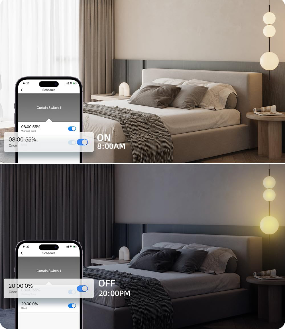 NIEKOMPLETNY WiFi włącznik rolet 80x80mm Maxcio WF-CS01 Alexa Google sterowanie - obrazek 4