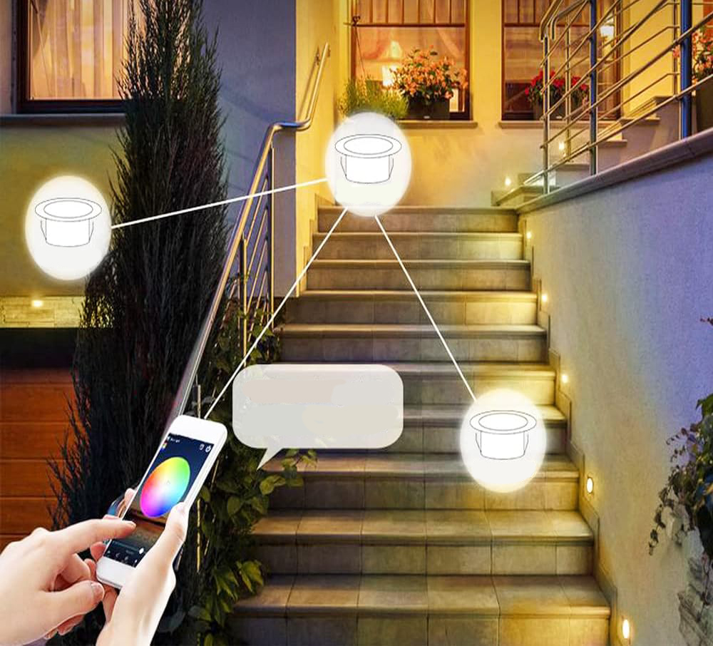 Używany Lampa SUBOSI, Wi-Fi (RGB + ciepła biel), IP67, kpl 10 szt. - obrazek 7