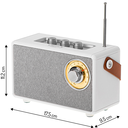 CR 1902 White Radio FM z Bluetooth - USB-c - obrazek 10