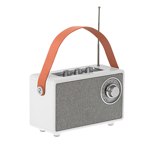 CR 1902 White Radio FM z Bluetooth - USB-c - obrazek 2