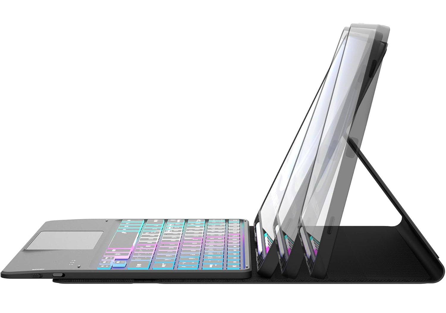 Etui z klawiaturą do Galaxy Tab S9/S9 FE 11" ROOFEI QWERTZ touchpad LED - obrazek 4