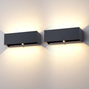 UŻYWANE Lampa ścienna 30W z czujnikiem ruchu Klighten A310/3-3000K 2 szt. IP65 antracyt