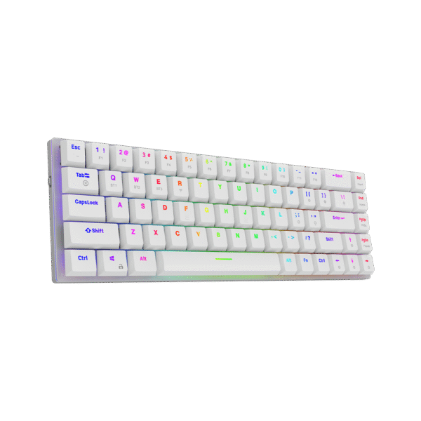 AQIRYS Klawiatura mechaniczna 65%/68 klawiszy Dual Mode: Wirelles&BT+Wired AGENA white
