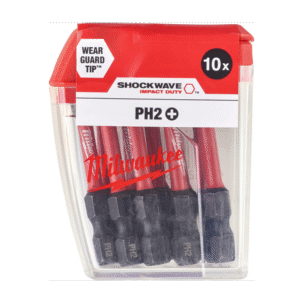 Bity udarowe Milwaukee Shockwave bit PH2 50 mm - Zestaw 10 sztuk