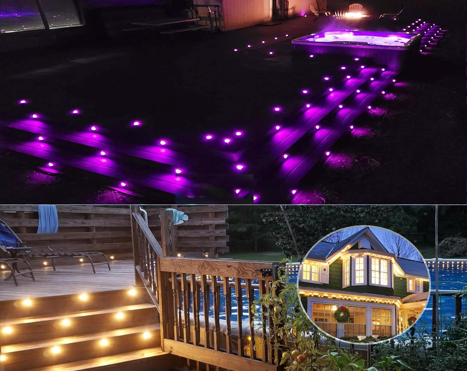 Używany Lampa SUBOSI, Wi-Fi (RGB + ciepła biel), IP67, kpl 10 szt. - obrazek 8
