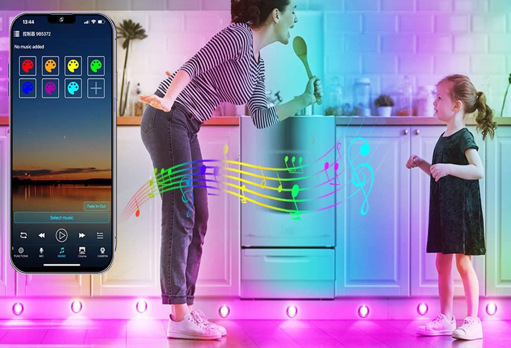 Używany Lampa SUBOSI, Wi-Fi (RGB + ciepła biel), IP67, kpl 10 szt. - obrazek 9