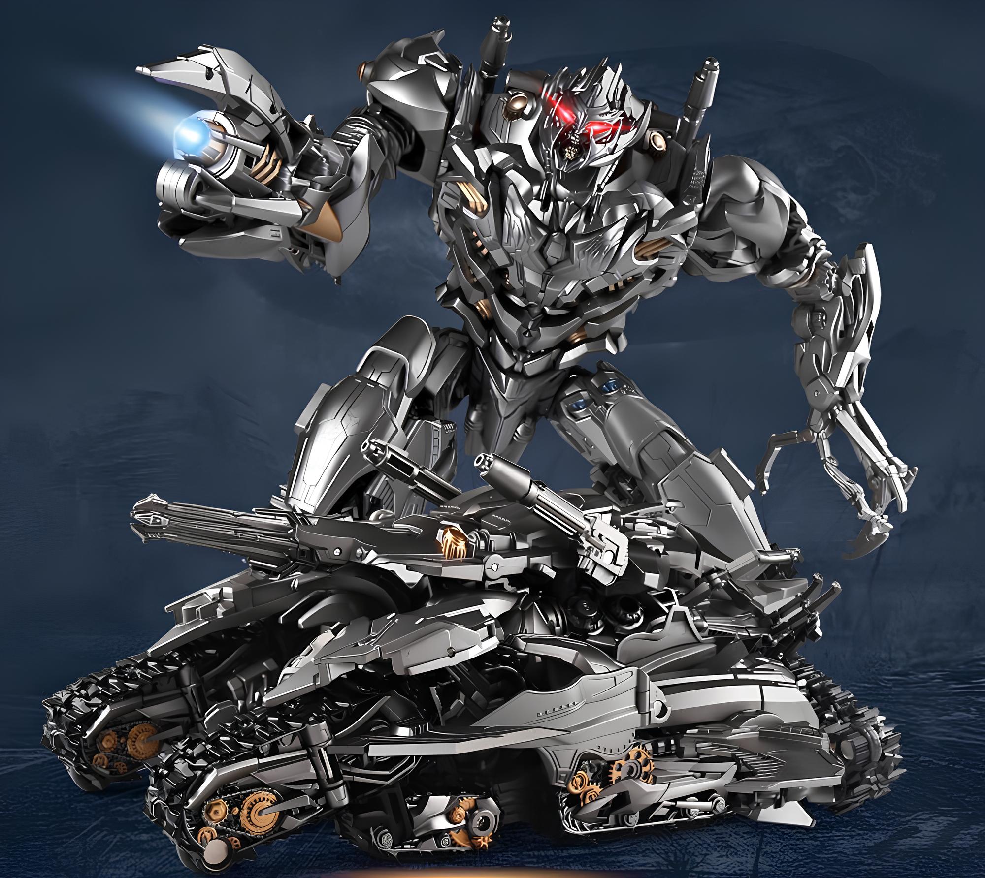 Figurka robota czołg 35 cm futurystyczna figurka z ruchomymi elementami dla kolekcjonerów i dzieci - obrazek 6