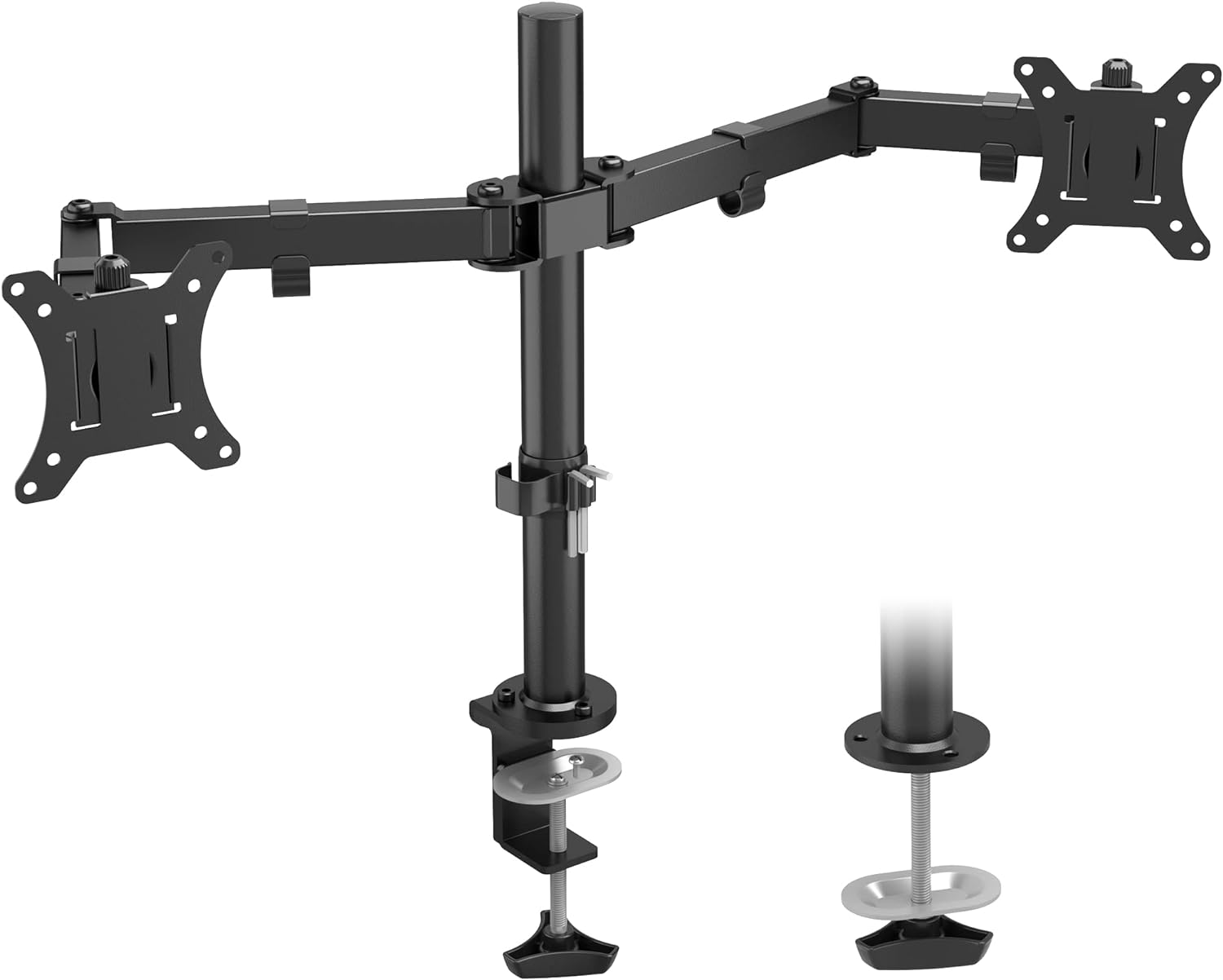 Uchwyt na dwa monitory BONTEC MDM002L, 13-27'', VESA 75/100 mm, Powystawowy