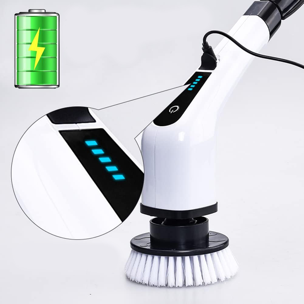 USZKODZONY/UŻYWANE Elektryczna szczotka obrotowa FARI Spin Scrubber 7 głowic + przedłużka - obrazek 7