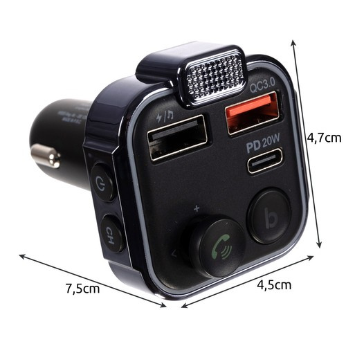 Transmiter/ ładowarka bluetooth FM Xtrobb 22355 - obrazek 4