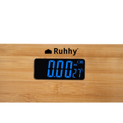 Waga łazienkowa LCD- drewniana Ruhhy 22522 - obrazek 4