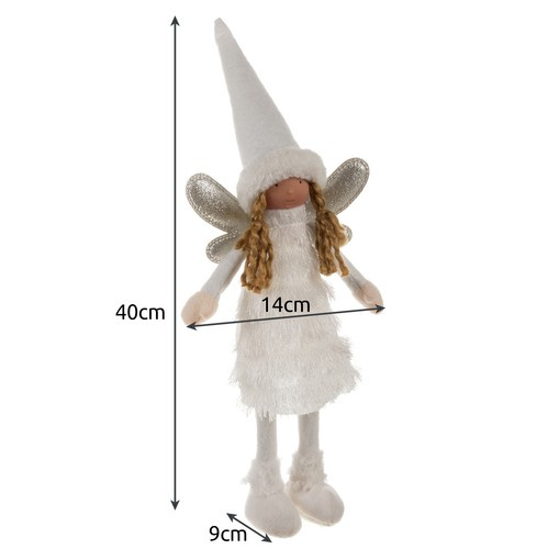 Wróżka- figurka świąteczna biała Ruhhy 22342 - obrazek 4