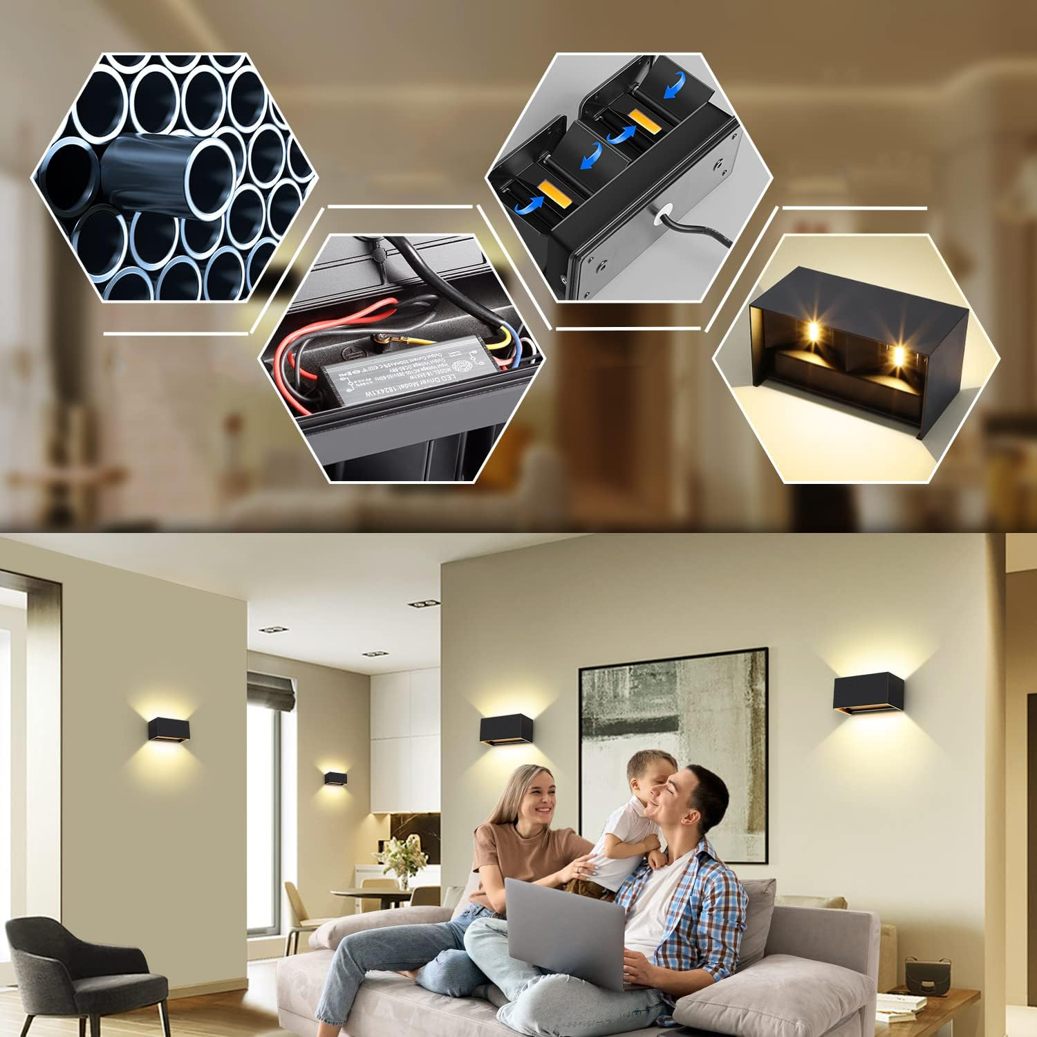 UŻYWANA Lampa Kingwen 4 x LED 20W, regulowany kąt, ciepła biała 3000K, IP65 - obrazek 6