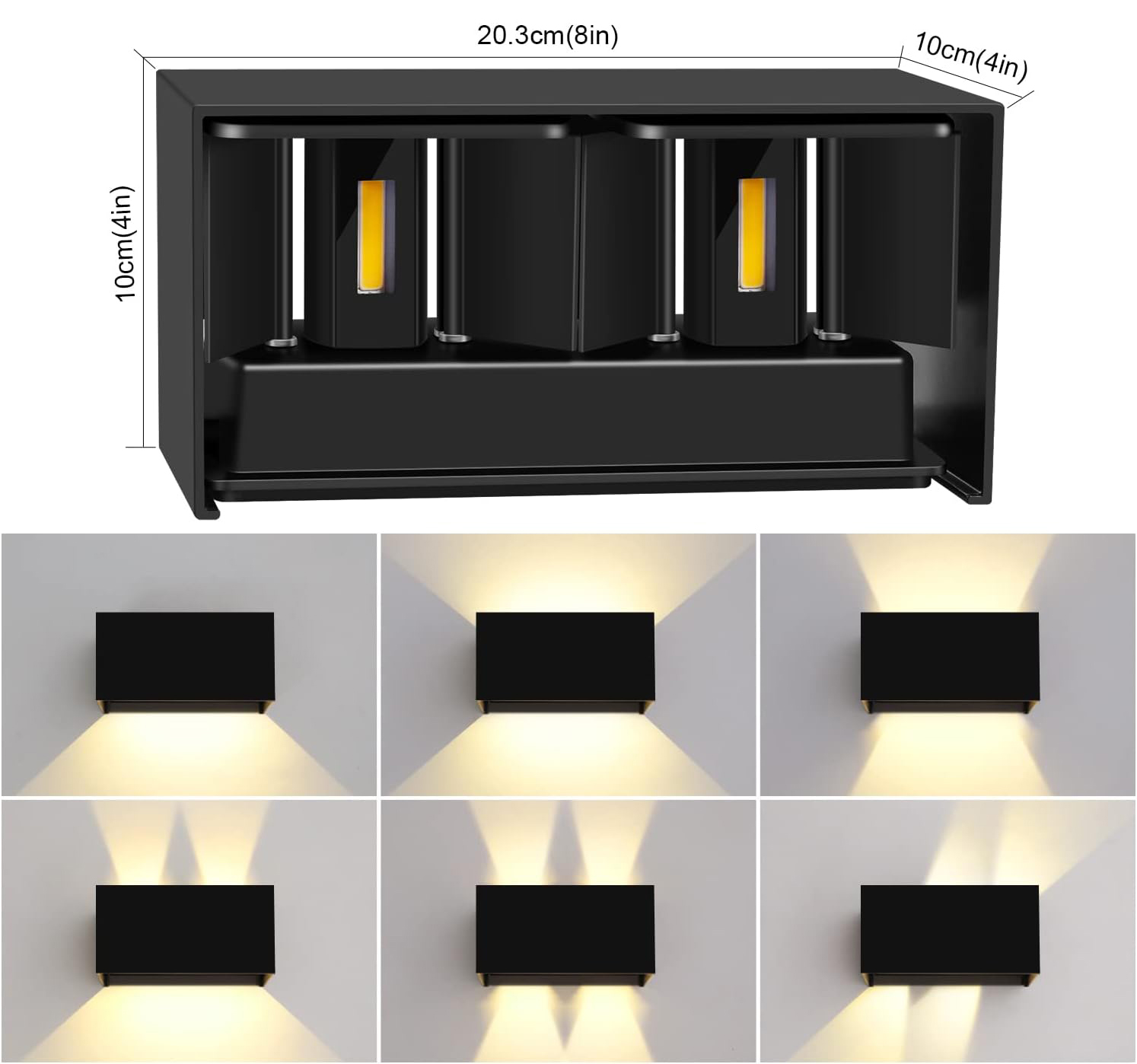 UŻYWANA Lampa Kingwen 4 x LED 20W, regulowany kąt, ciepła biała 3000K, IP65 - obrazek 7