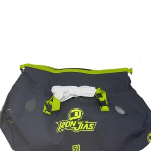 Wodoodporna torba motocyklowa Iron JIA o pojemności 50 litrów po naprawie