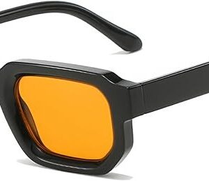 Okulary przeciwsłoneczne RUNHUIS RHS688 retro prostokątne unisex z grubą oprawką